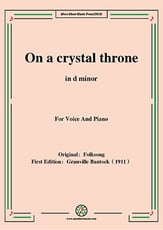 On a crystal throne (Neckens Polska),in d minor Vocal Solo & Collections sheet music cover